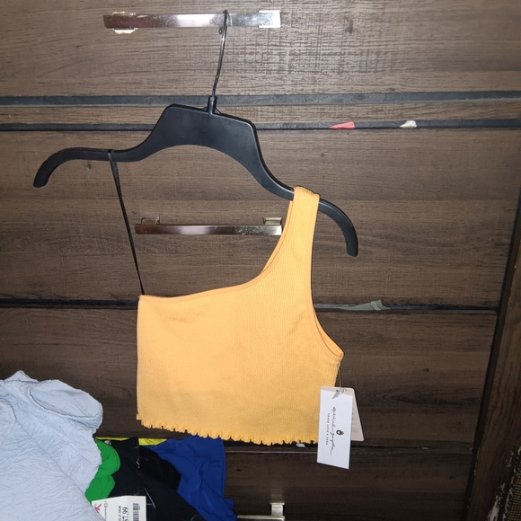 SPIRITUAL GANGSTER Luna one shoulder seamless tank XS - Picture 2 of 9